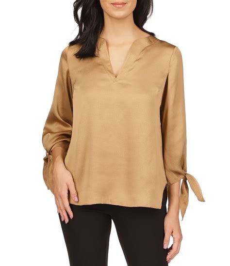 michael michael kors michele tie sleeve blouse womens|Michael Kors tops at macy's.